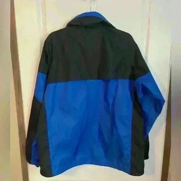 Black and blue Columbia rain jacket size large - Picture 2 of 6